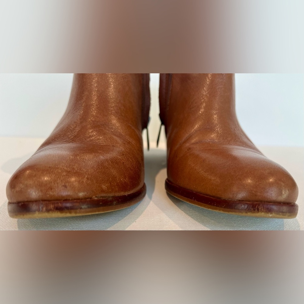 Sam Edelman PETTY Brown Leather Ankle Boots Size 6 - Picture 7 of 9